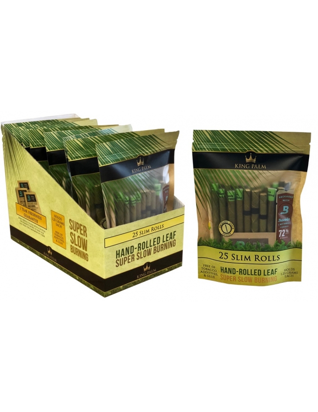 25 Pack King Palm Hand-Rolled Leaf Cones